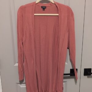 Torrid Coral Open-Front Sweater